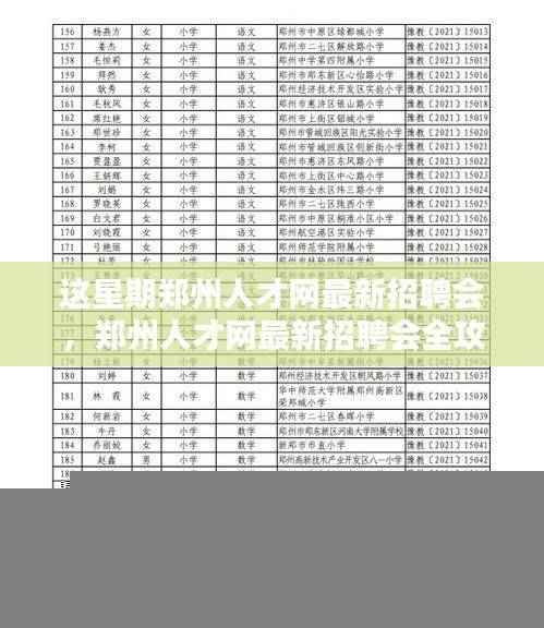 郑州人才网最新招聘会全攻略，如何参加并找到心仪职位？