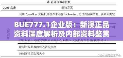 BUE777.1企业版:新澳正品资料深度解析及内部资料鉴赏