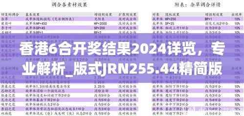 香港6合开奖结果2024详览，专业解析_版式JRN255.44精简版