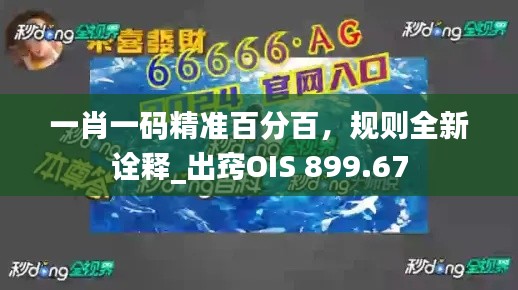 一肖一码精准百分百,规则全新诠释_出窍OIS 899.67