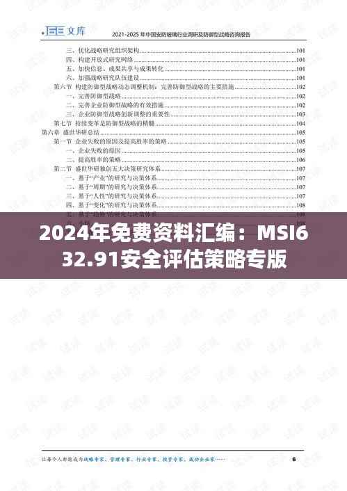 2024年免费资料汇编:MSI632.91安全评估策略专版