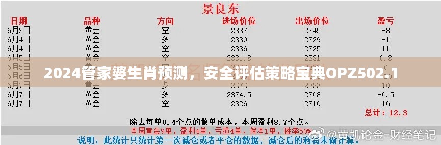 2024管家婆生肖预测,安全评估策略宝典OPZ502.1