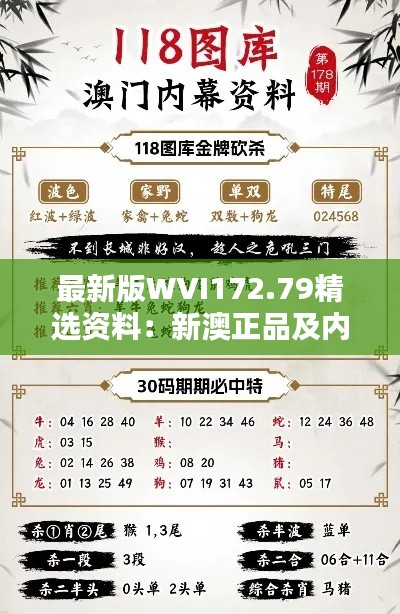 最新版WVI172.79精选资料：新澳正品及内部资料解析