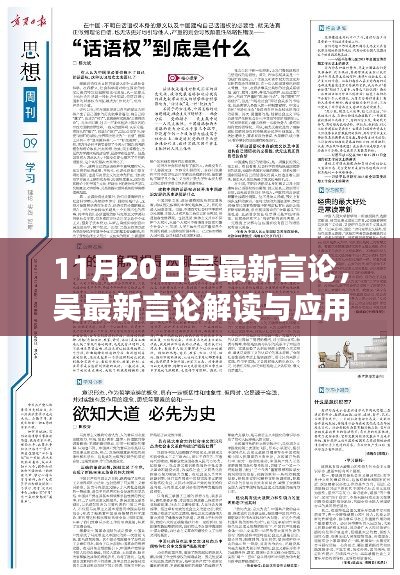 11月20日吴最新言论，吴最新言论解读与应用指南，一步步掌握新观点的核心精神