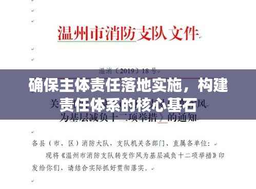 确保主体责任落地实施，构建责任体系的核心基石
