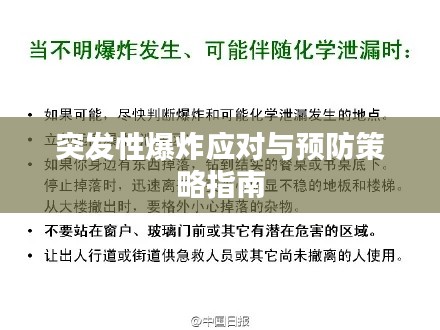 突发性爆炸应对与预防策略指南