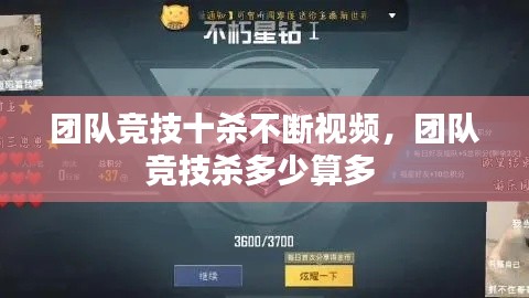 团队竞技十杀不断视频,团队竞技杀多少算多