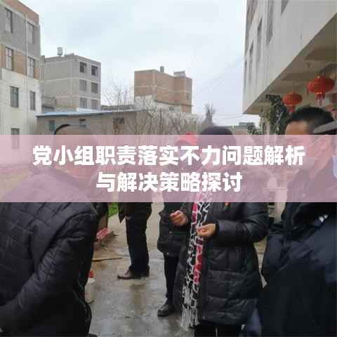 党小组职责落实不力问题解析与解决策略探讨