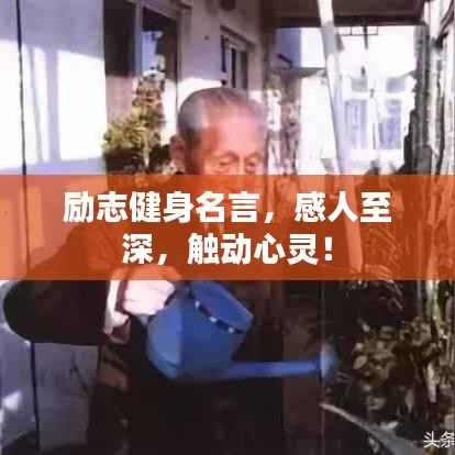 励志健身名言,感人至深,触动心灵!