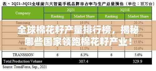 全球棉花籽产量排行榜,揭秘哪些国家领跑棉花籽产业!